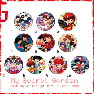 Ranma 1/2 One Half らんま½ Anime Pinback Button Badge Set 1a or 1b ( or Hair Ties / 4.4 cm Badge / Magnet / Keychain Set )